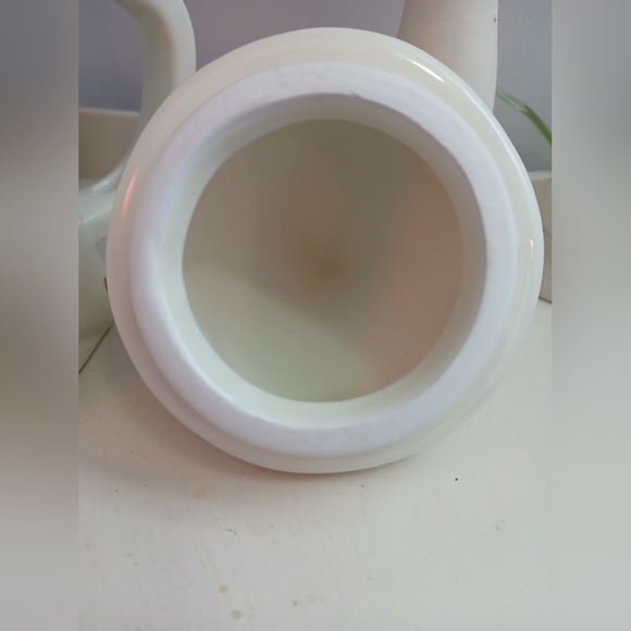 Canvas Christmas tree mug spoon holder gold white with lid FREE add on - Picture 5 of 7